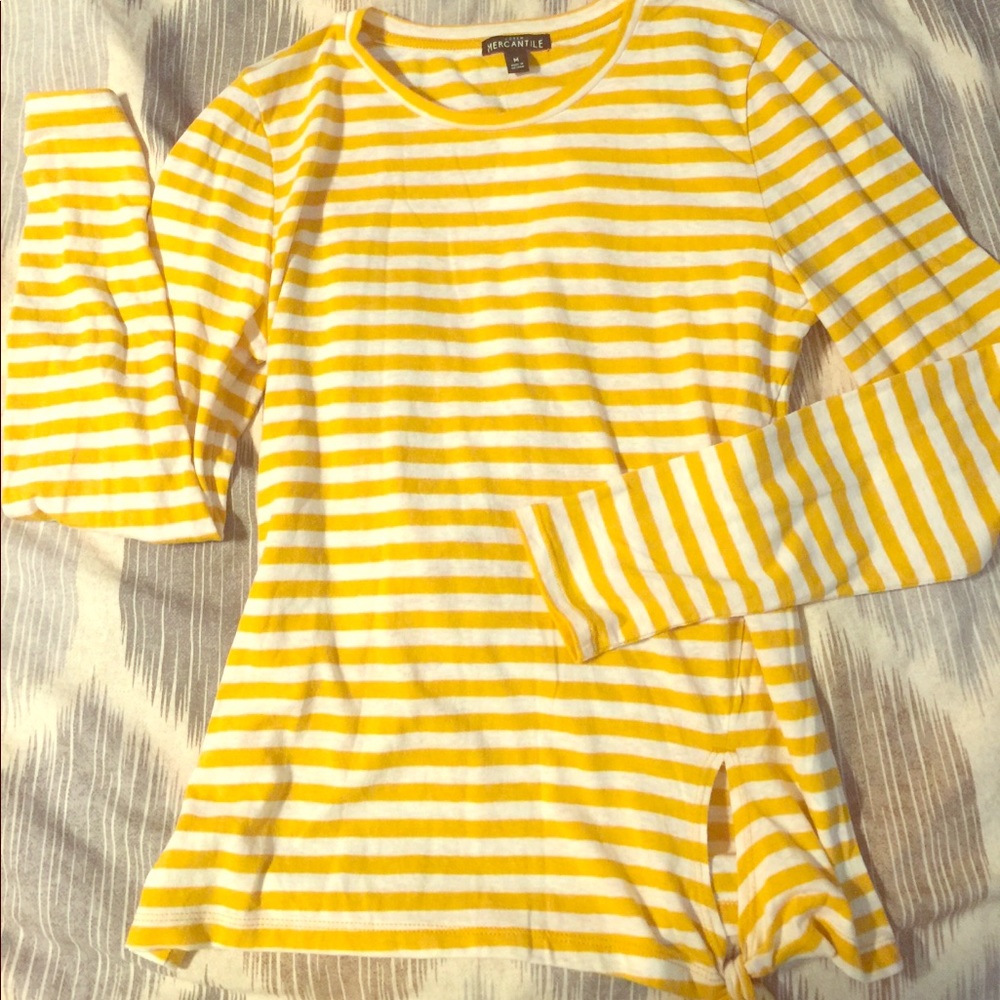 J Crew Mercantile Long Sleeve Tie Front Shirt